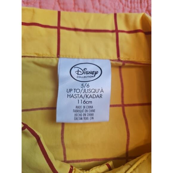 Official Disney Woody Toy Story Costume Shirt Yellow Unisex Kids Size 5/6 - Picture 3 of 9